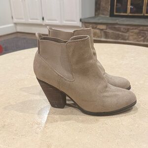 Call It Spring tan suede boots